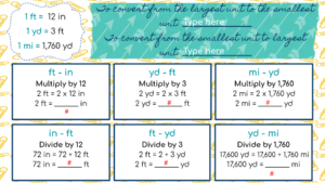 Measurement Customary System Length Digital Study Guide