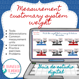 customary system weigh digital study guide