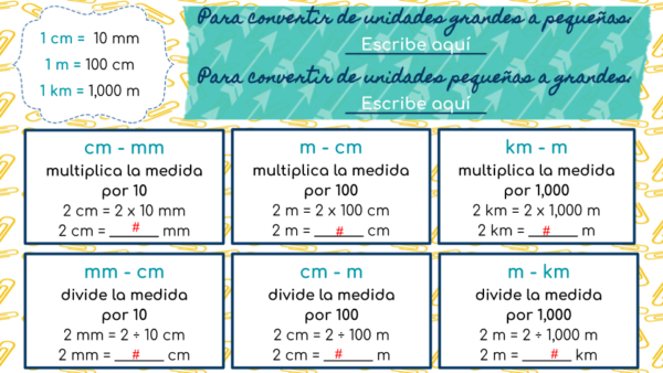 medidas sistema métrico de longitud