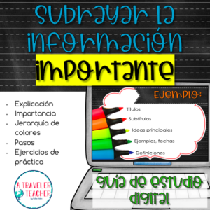 subrayar la información importante