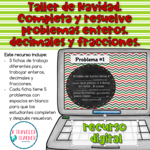 taller de navidad completa y resuelve problemas