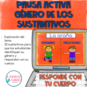 Género de los sustantivos pausa activa: responde con tu cuerpo.