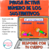 Identifica el número de los sustantivos pausa activa: responde con tu cuerpo
