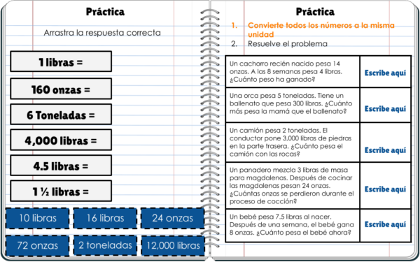 medidas cuaderno interactivo digital