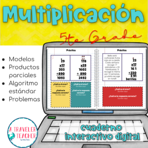 multiplicación cuaderno interactivo digital