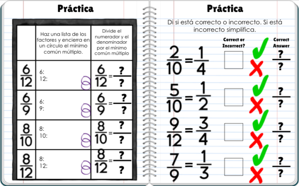 Suma y resta de fracciones cuaderno interactivo digital