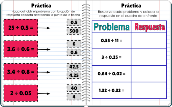 operaciones con decimales