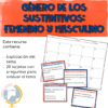 Género de los sustantivos preguntas de comprensión