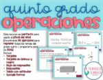 Repaso Matemáticas Quinto Grado Operaciones