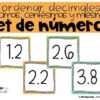 Ordenar decimales: décimas, centésimas y milésimas Set de Números