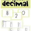 Valor posicional decimal set de números juego