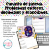 Canasta de Pascua. Problemas enteros, decimales y fracciones
