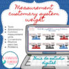Measurement customary system weight digital study guide