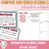 Compare and order decimals interactive notebook