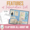 Features of informative text. Flapbook All about me!