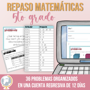 Repaso matemáticas quinto grado - Cuenta regresiva 12 días