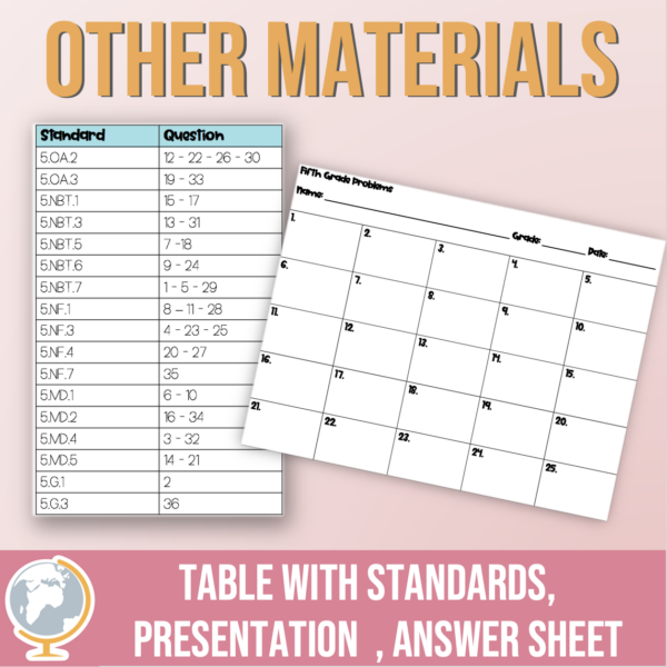 5th Grade Math Countdown EOG prep – 19 Days of Review - Imagen 4