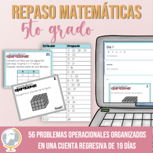Repaso matemáticas quinto grado - Cuenta regresiva 19 días