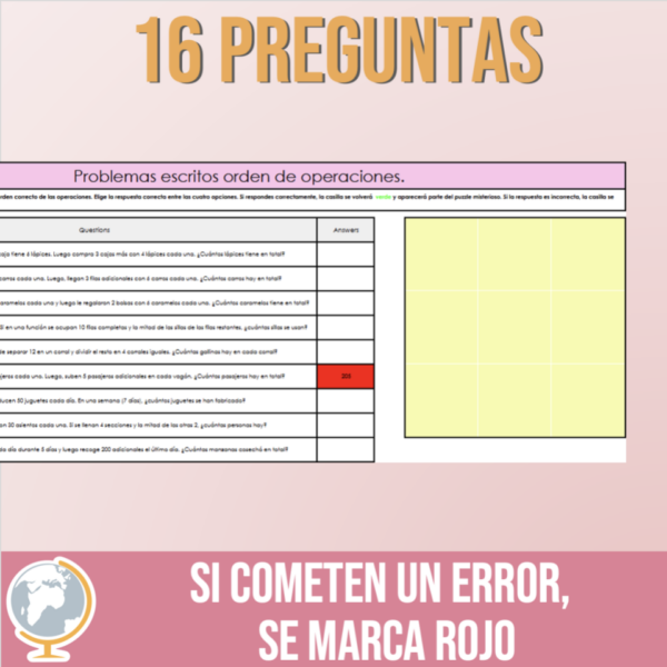 Orden de operaciones Problemas escritos Rompecabezas misterioso - Imagen 3