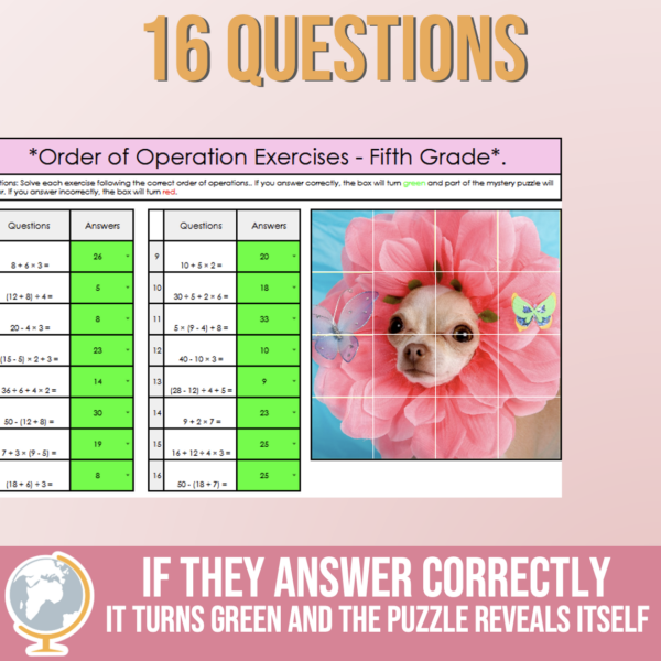 Order of Operations PEMDAS Mystery Puzzle - Imagen 4
