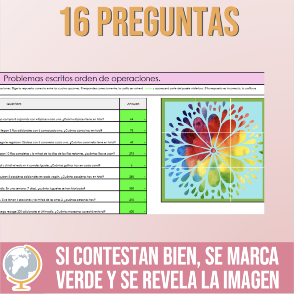 Orden de operaciones Problemas escritos Rompecabezas misterioso - Imagen 4